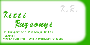 kitti ruzsonyi business card